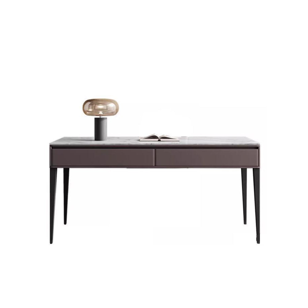 LUXORA WD1003 Office Desk 120/140/160cm Sintered Drawer Stone With Length Tabletop
