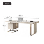 LUXORA WD1017 Desk 140/160/180/200cm Length Office Sintered Stone Tabletop