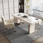 LUXORA WD1017 Desk 140/160/180/200cm Length Office Sintered Stone Tabletop