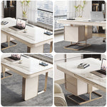 LUXORA WD1017 Desk 140/160/180/200cm Length Office Sintered Stone Tabletop