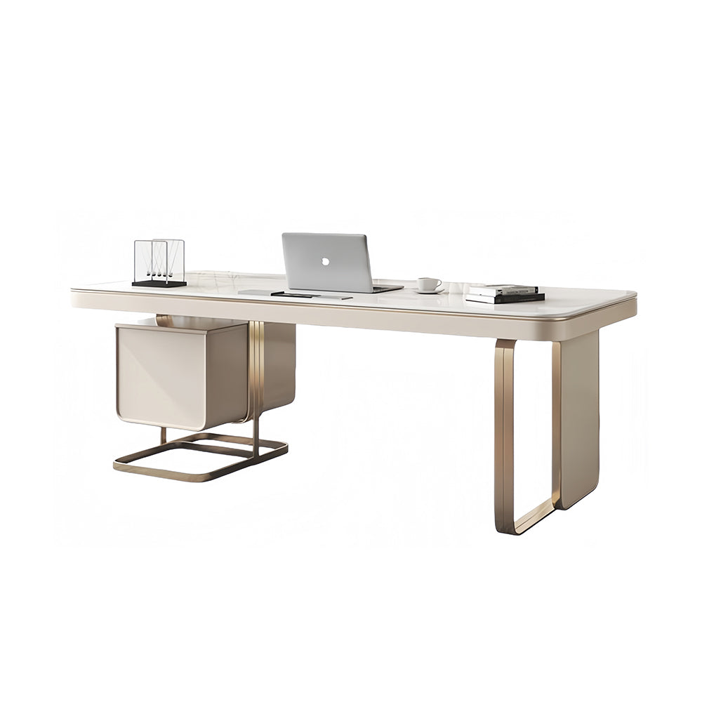 LUXORA WD1017 Desk 140/160/180/200cm Length Office Sintered Stone Tabletop