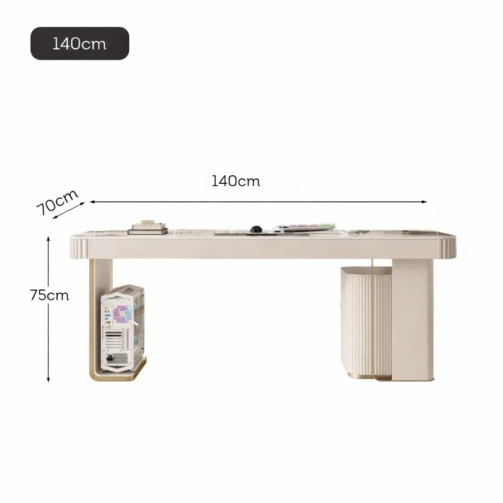LUXORA WD1021 140cm Office Stone Length Sintered Desk Tabletop
