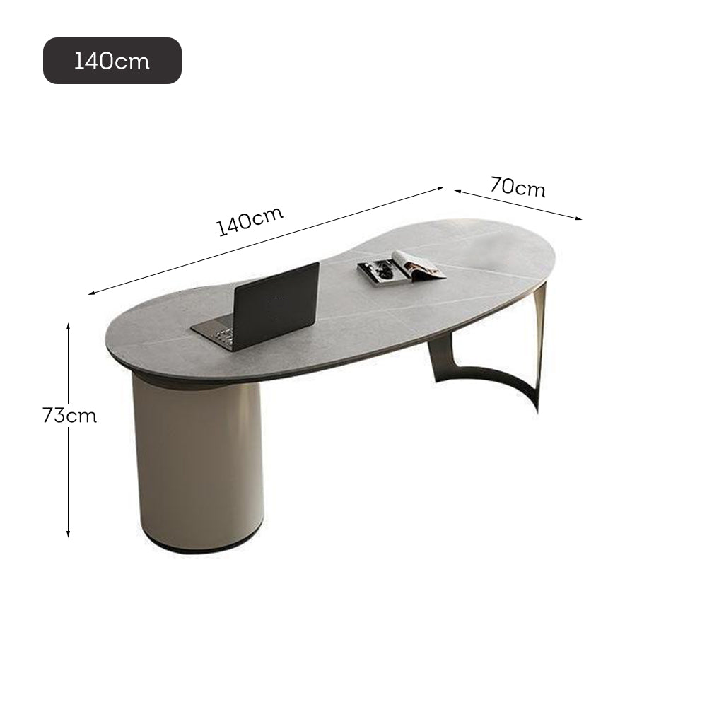 LUXORA WD1024 Desk 140/160/180cm Length Sintered Office Stone Tabletop