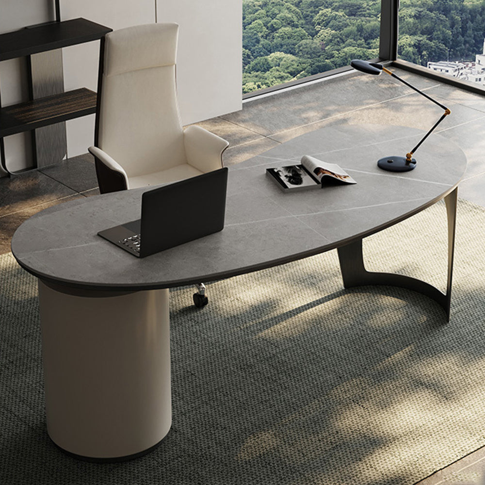 LUXORA WD1024 Desk 140/160/180cm Length Sintered Office Stone Tabletop
