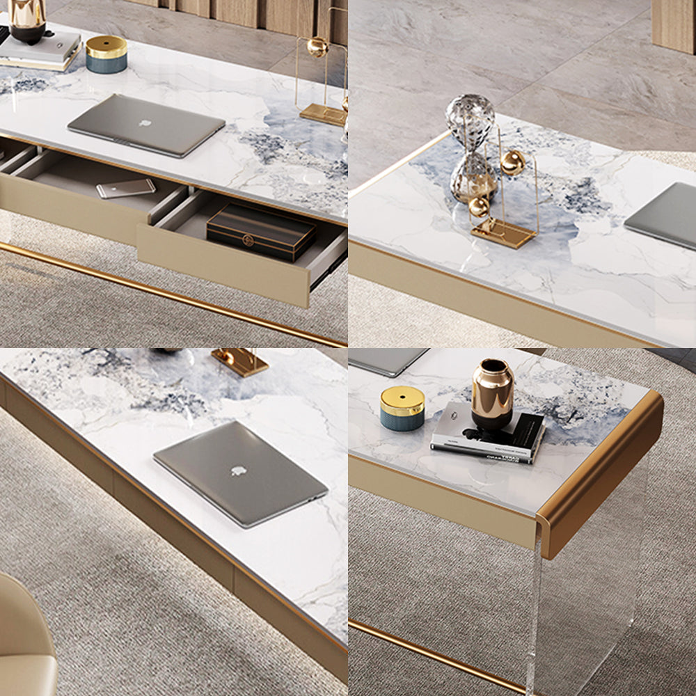 LUXORA WD1027 Minimalist Sintered 136/158/178cm Stone Style Desk