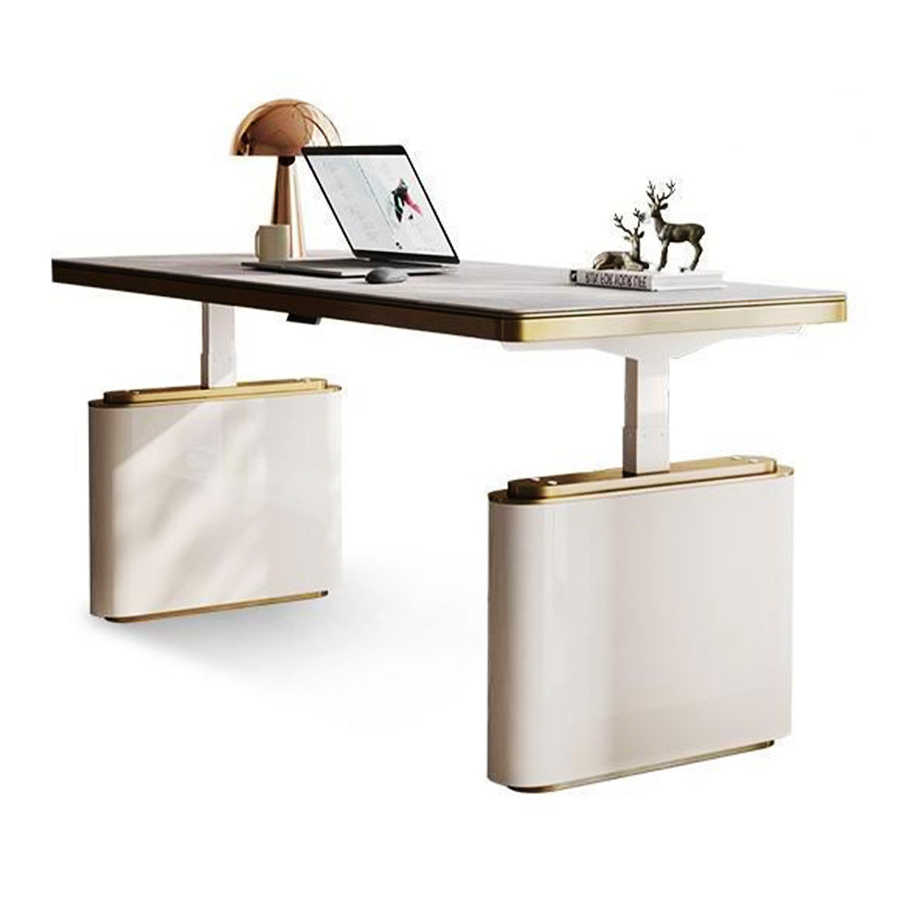 LUXORA WD1034 Sintered 140/160/180cm Electric Stone Style Height-Adjustable Minimalist Desk