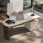 LUXORA WD1035 140/160/180cm Minimalist Sintered Style Stone Desk