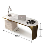 LUXORA WD1035 140/160/180cm Minimalist Sintered Style Stone Desk