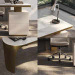 LUXORA WD1035 140/160/180cm Minimalist Sintered Style Stone Desk