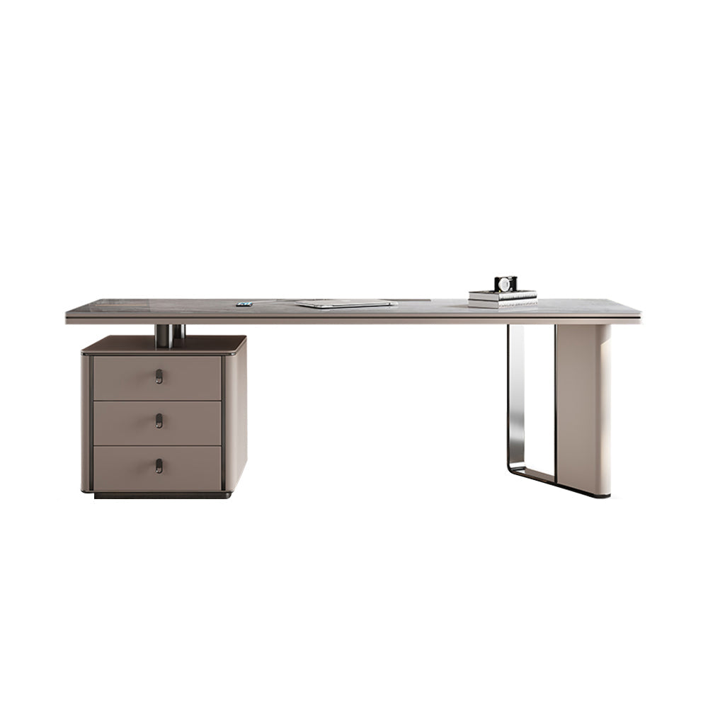 LUXORA WD1037 6mm Stone Thick Desk 140/160/180cm Length Sintered Office Tabletop