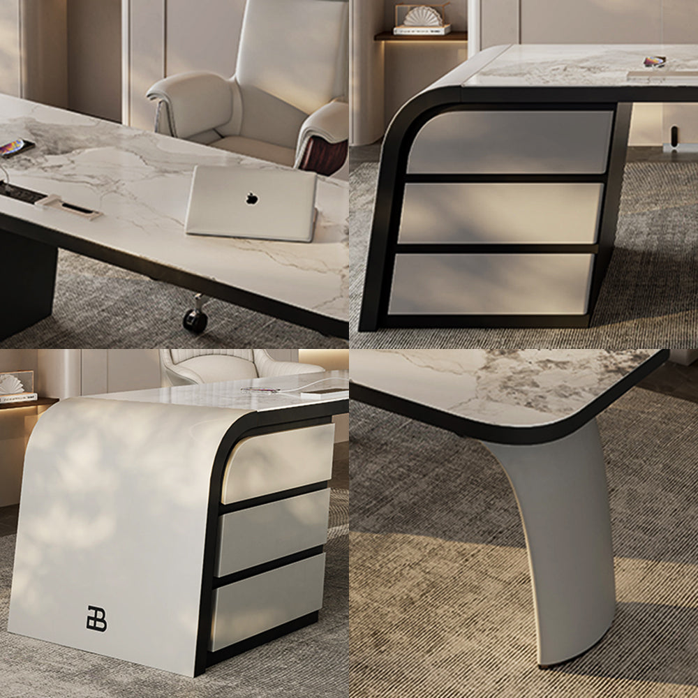 LUXORA WD1041 Sintered Style 140/160/180cm Chanel Stone Desk