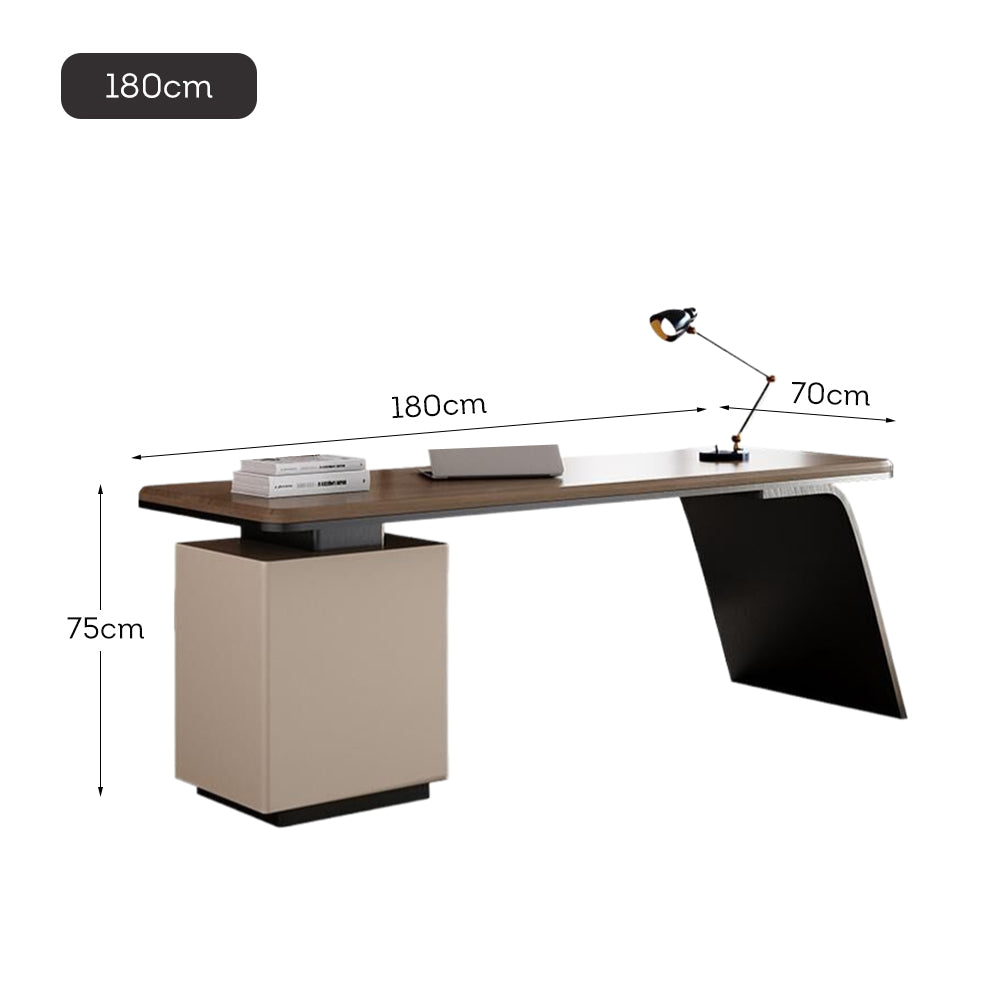 LUXORA WD1043 Office Storage Desk 140/160/180cm Length With Cabinet