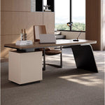 LUXORA WD1043 Office Storage Desk 140/160/180cm Length With Cabinet