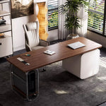 LUXORA WD1047 Solid Minimalist Walnut-Colored Style 140/160/180cm Wood Desk