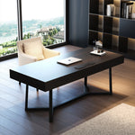 LUXORA WD1050 Wood Style Solid 140/160/180/200cm Light Luxury Smoked-Colored Desk