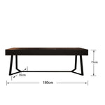 LUXORA WD1050 Wood Style Solid 140/160/180/200cm Light Luxury Smoked-Colored Desk
