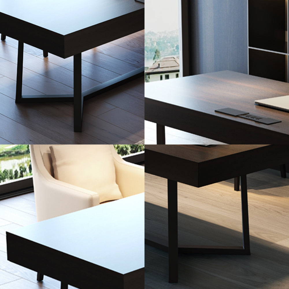 LUXORA WD1050 Wood Style Solid 140/160/180/200cm Light Luxury Smoked-Colored Desk