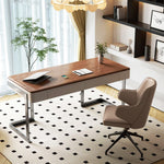 LUXORA WD1053 Walnut-Colored 100/120/140/160CM Minimalist Style Desk