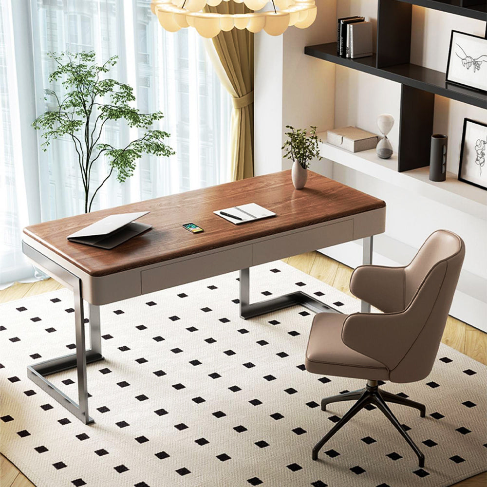 LUXORA WD1053 Walnut-Colored 100/120/140/160CM Minimalist Style Desk