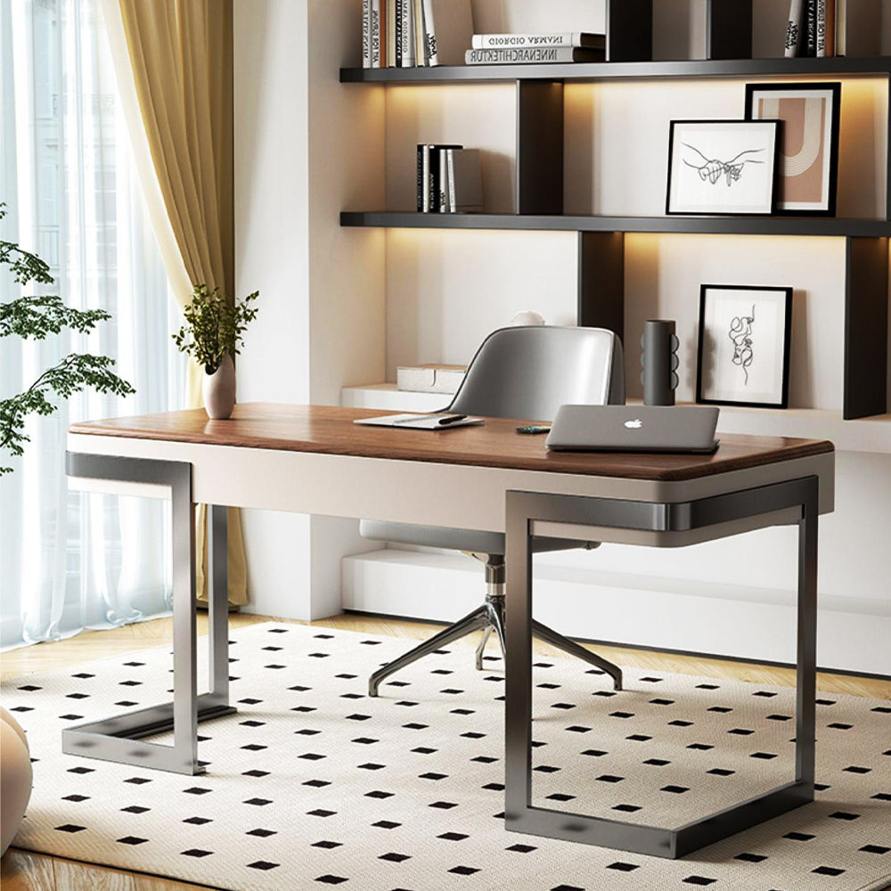 LUXORA WD1053 Walnut-Colored 100/120/140/160CM Minimalist Style Desk