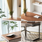 LUXORA WD1053 Walnut-Colored 100/120/140/160CM Minimalist Style Desk
