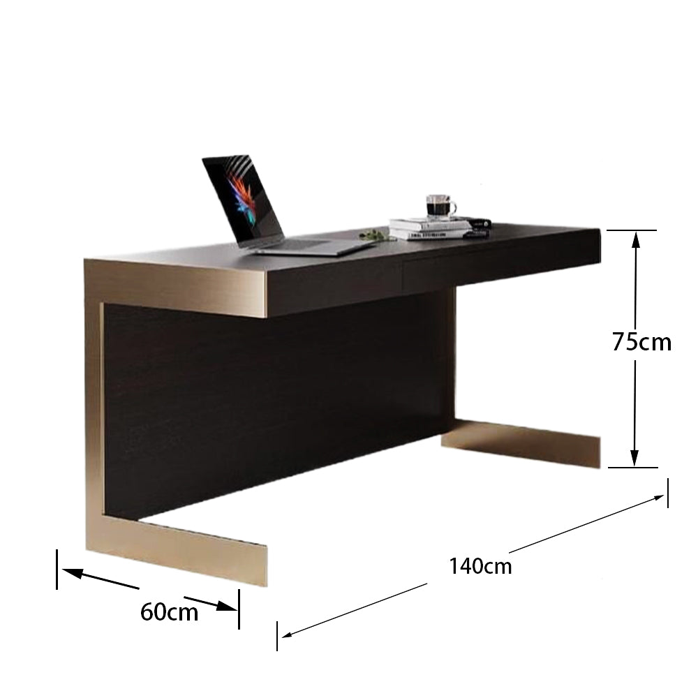 LUXORA WD1057 140/160cm Wood Luxury Solid Smoked-Colored Style Light Desk