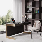 LUXORA WD1057 140/160cm Wood Luxury Solid Smoked-Colored Style Light Desk