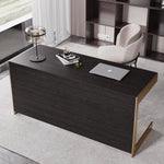 LUXORA WD1057 140/160cm Wood Luxury Solid Smoked-Colored Style Light Desk