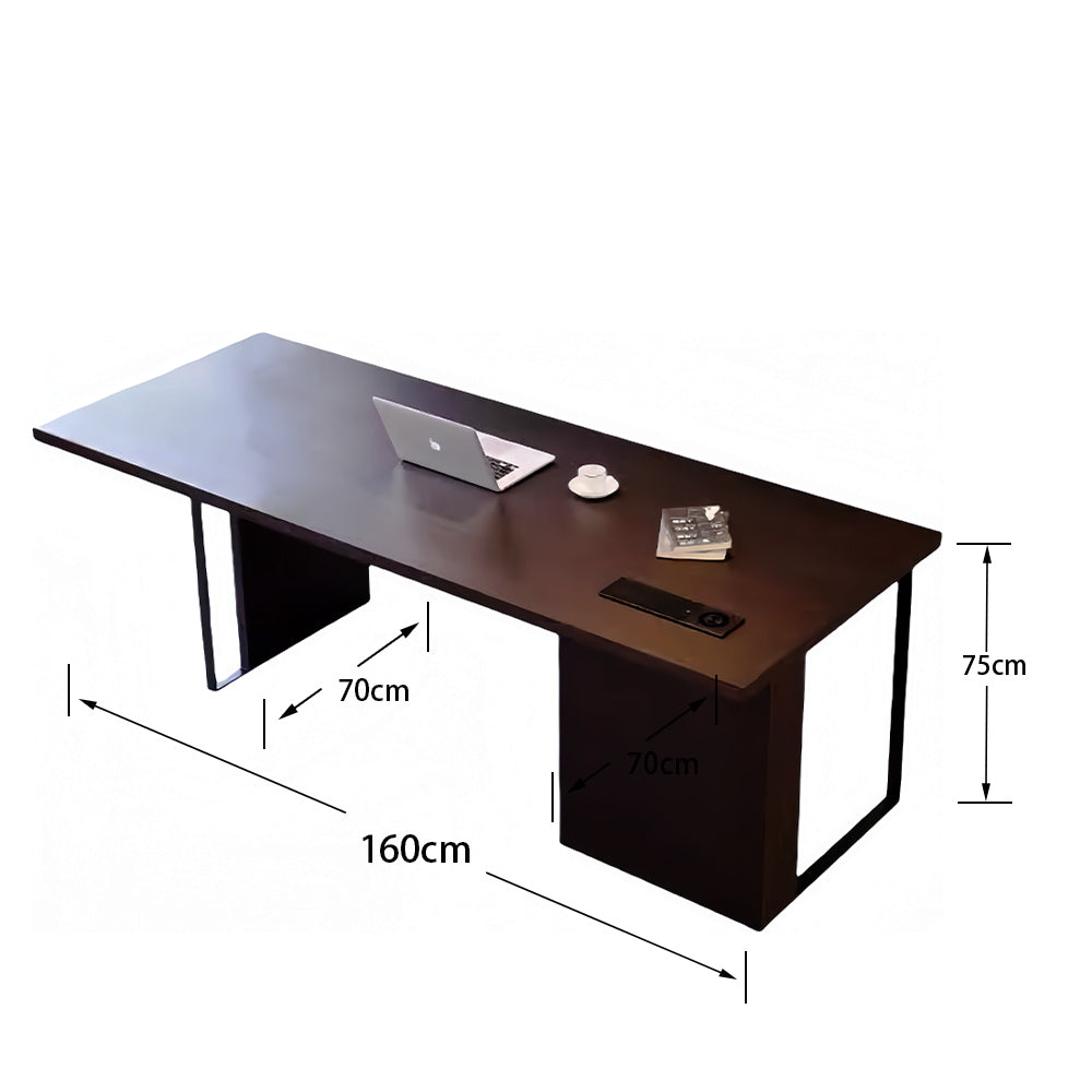 LUXORA WD1060 Wood 140/160/180/200cm Style Light Solid Luxury Smoked-Colored Desk