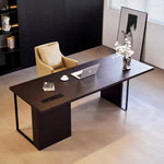LUXORA WD1060 Wood 140/160/180/200cm Style Light Solid Luxury Smoked-Colored Desk