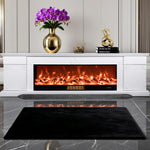 LIVARA 650S Control, TV Flame - Stylish Fireplace Wood Core Cabinet with Frame Effect, Remote Solid - 3D Dual Options Durable Design Electric 12W/750-1500W, White