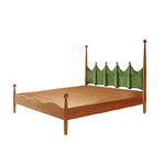 LUXORA 120/135/150/180cm Wood Solid Green Grass Children'S Bed