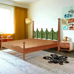 LUXORA 120/135/150/180cm Wood Solid Green Grass Children'S Bed
