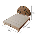 LUXORA 120/135/150/180cm Frame Children'S Solid Basketball Wood Bed