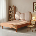 LUXORA 120/135cm Solid Soft Wood Headboard and Bow Children's Frame Bed with Backrest