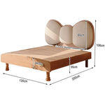 LUXORA 120/135cm Solid Soft Wood Headboard and Bow Children's Frame Bed with Backrest