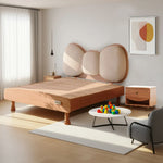 LUXORA 120/135cm Solid Soft Wood Headboard and Bow Children's Frame Bed with Backrest