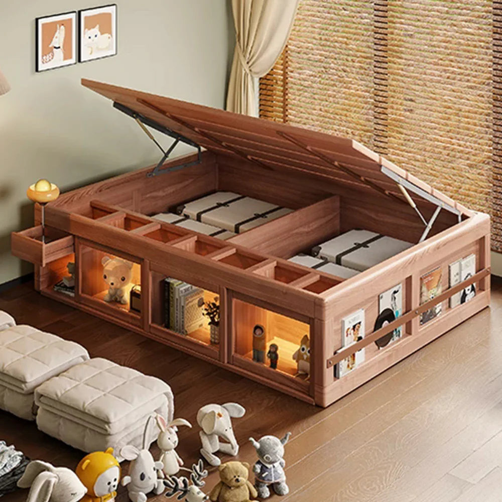 LUXORA 120/135/150Cm Wood Treasure Bed Children'S Box Can Be Frame Solid Stored