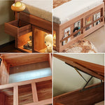 LUXORA 120/135/150Cm Wood Treasure Bed Children'S Box Can Be Frame Solid Stored