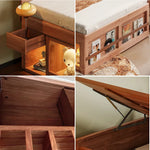 LUXORA 120/135/150Cm Wood Treasure Bed Children'S Box Can Be Frame Solid Stored