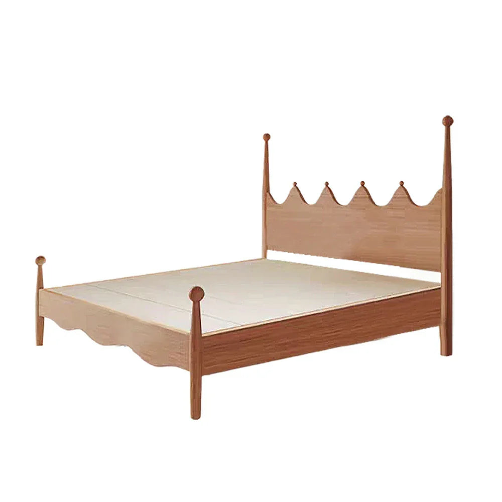 LUXORA 120/135/150/180cm with Children's Bed Wood Solid Shaped Crown Headboard