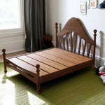 LUXORA 120/135/150/180cm Solid Harp Wood Children's Bed with Headboard