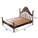 LUXORA 120/135/150/180cm Solid Harp Wood Children's Bed with Headboard