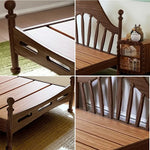 LUXORA 120/135/150/180cm Solid Harp Wood Children's Bed with Headboard