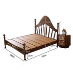 LUXORA 120/135/150/180cm Solid Harp Wood Children's Bed with Headboard