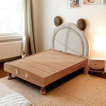 LUXORA 120/135/150/180cm Wood Bed Frame Solid Soft Mouse Children's With Bedhead Backrest