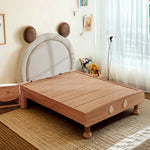 LUXORA 120/135/150/180cm Wood Bed Frame Solid Soft Mouse Children's With Bedhead Backrest