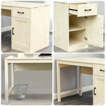 LIVARA 106 Home Writing and Design, Storage, Drawer Furniture Coastal Desk, Style, Reversible Farmhouse Cabinet Office Detachable - Beige