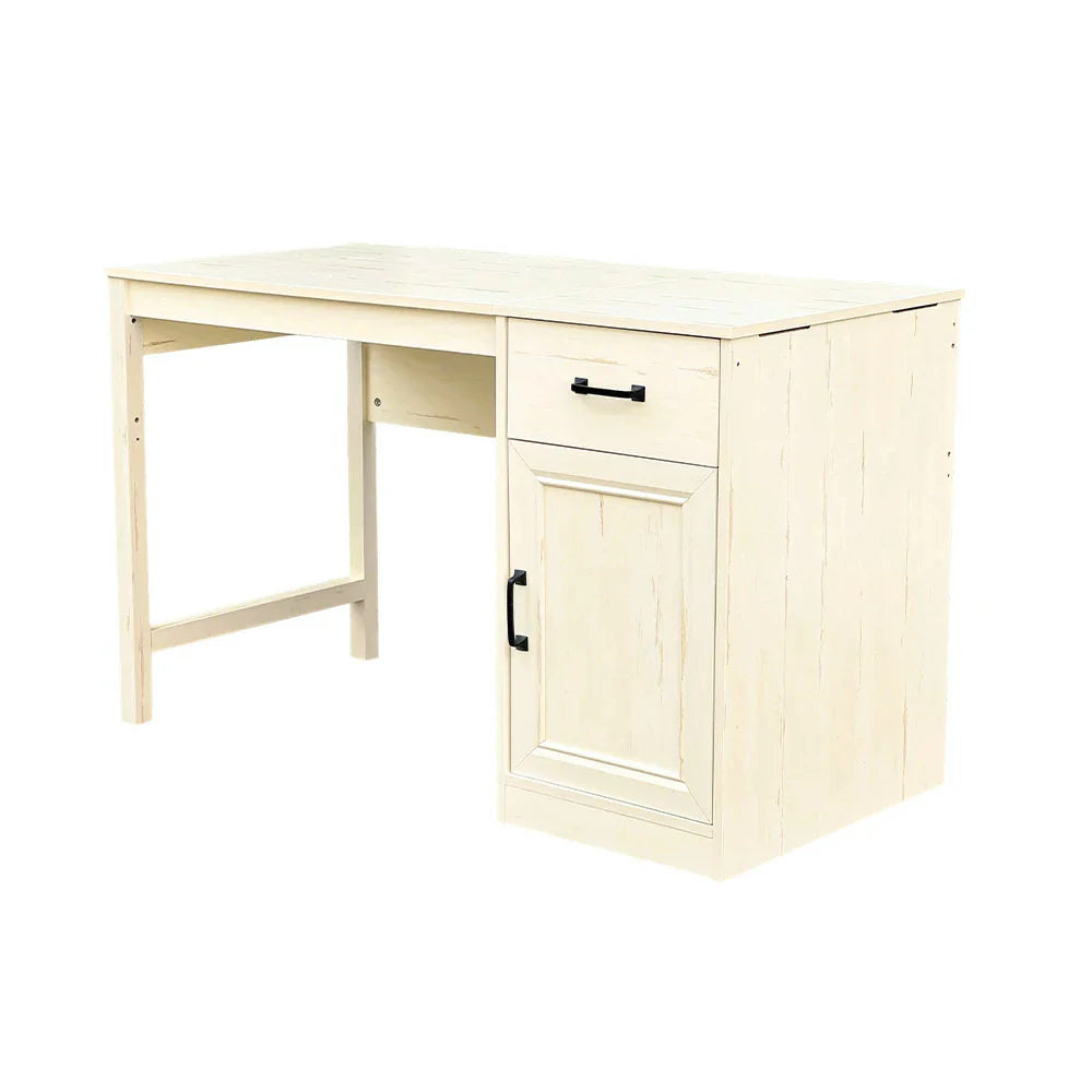 LIVARA 106 Home Writing and Design, Storage, Drawer Furniture Coastal Desk, Style, Reversible Farmhouse Cabinet Office Detachable - Beige