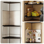 LIVARA 1120B Compact Rack Corner Wood Eco-friendly Bookshelf, Storage Rubberwood, Five-Tier Solid - Design
